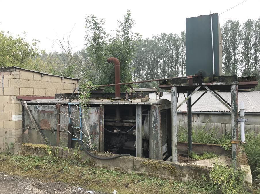 a generator with fuel tank found during a walkover