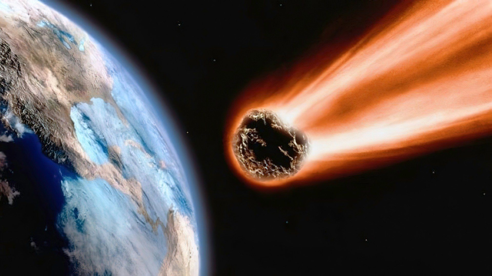 Meteor approaching Earth